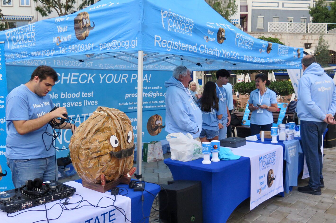 Community taking part in the Walnut Fun Walk in Gibraltar