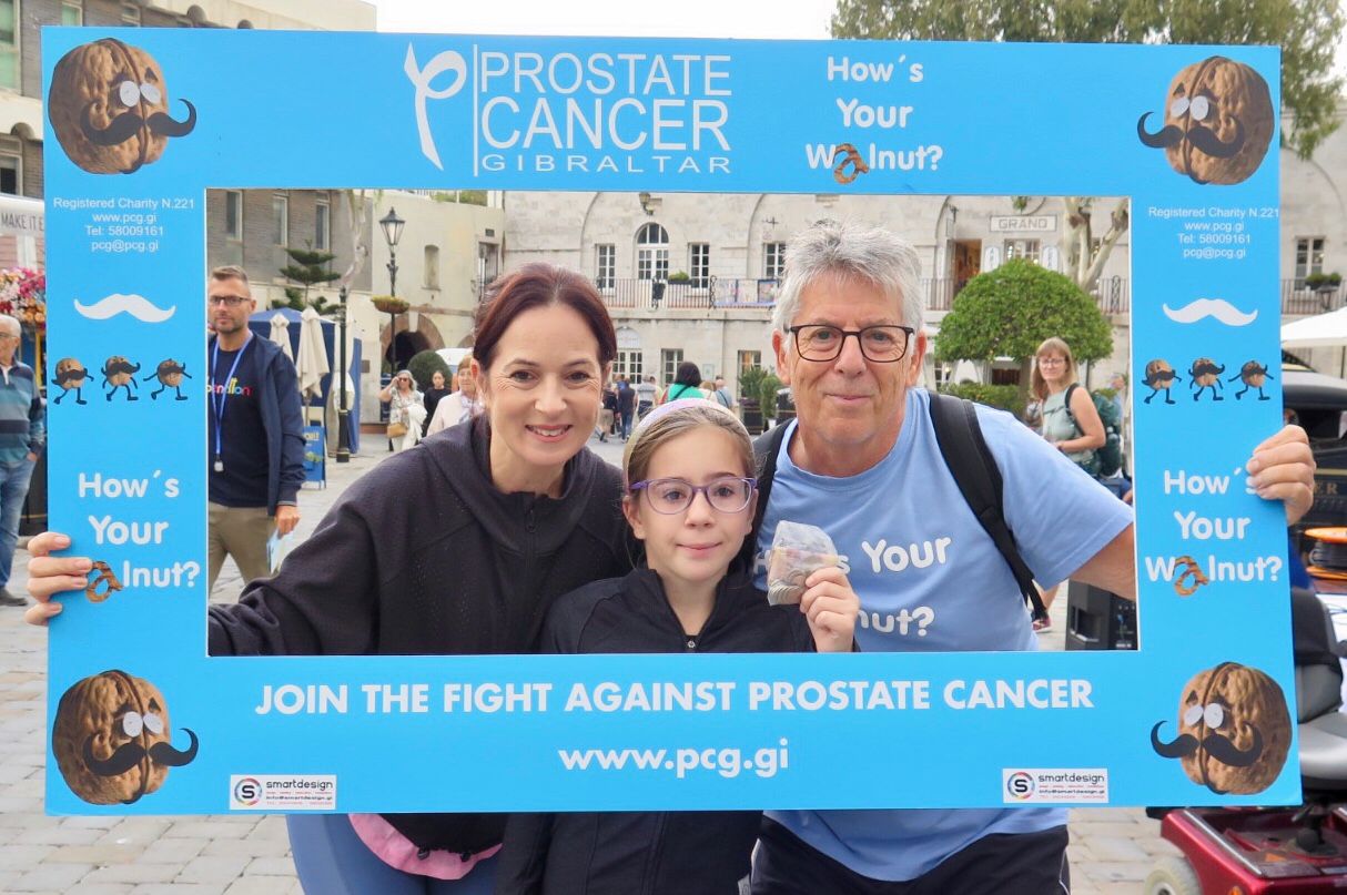 Prostate Cancer Gibraltar supporters at the 2025 Walnut Fun Walk