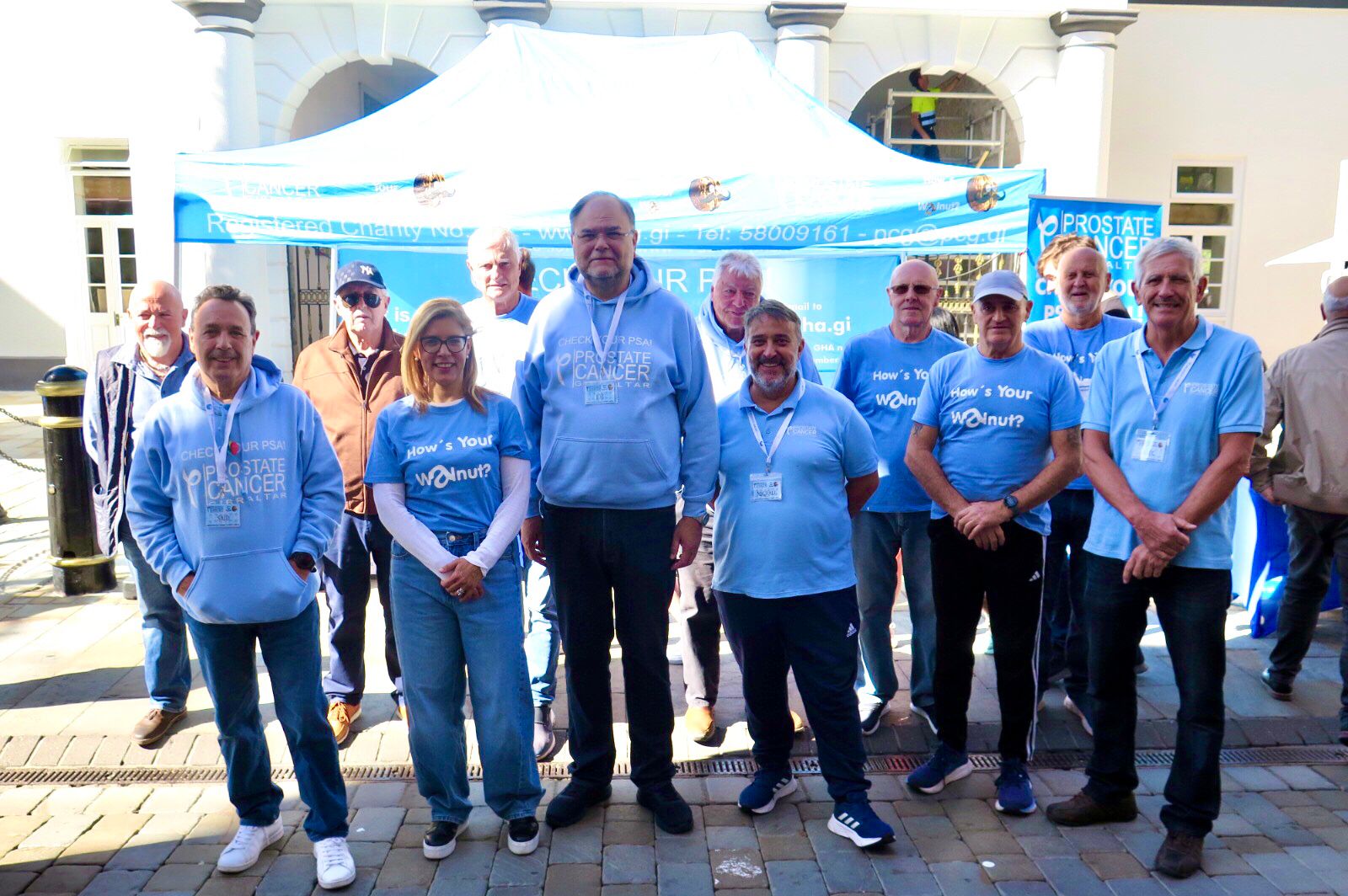 Prostate Cancer Gibraltar volunteers at a community event