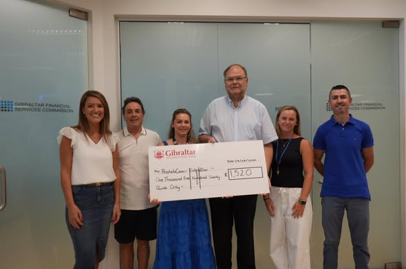 Community cheque presentation Gibraltar