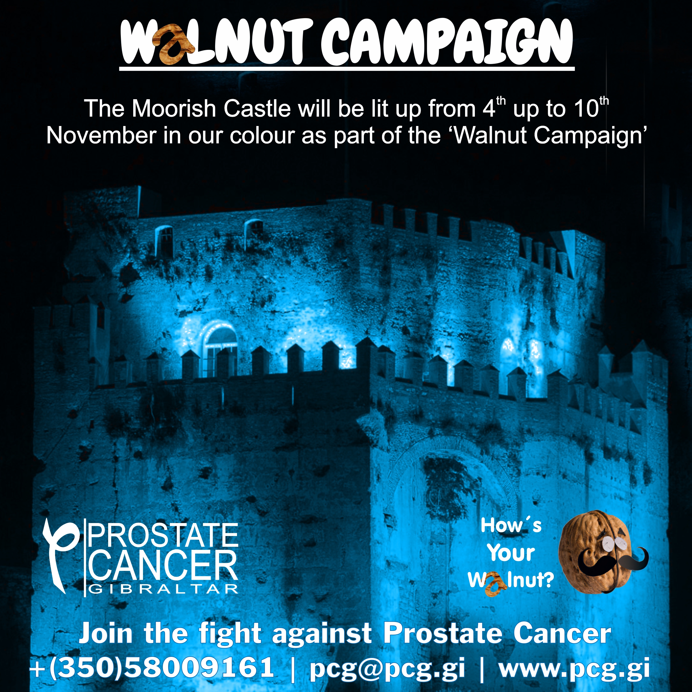 Blue illumination awareness campaign in Gibraltar