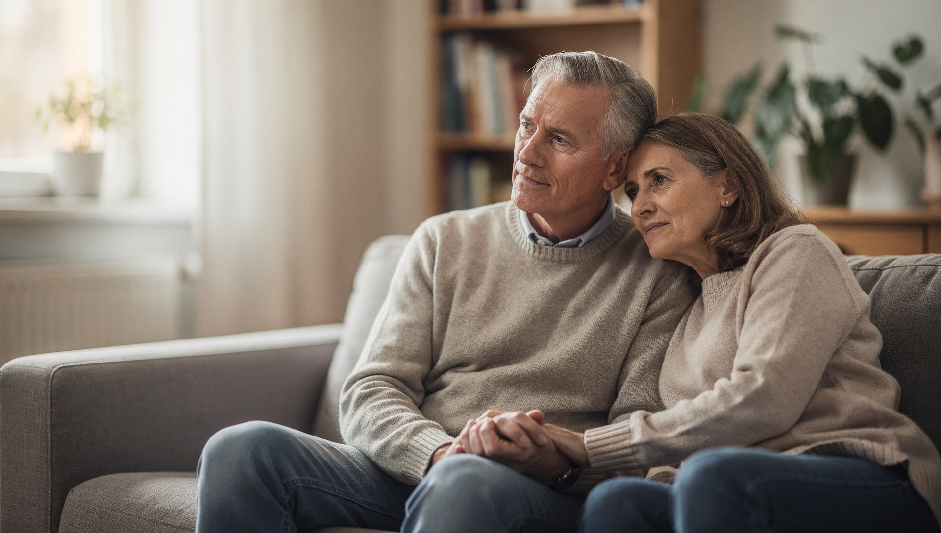 A couple supporting each other after a prostate cancer diagnosis