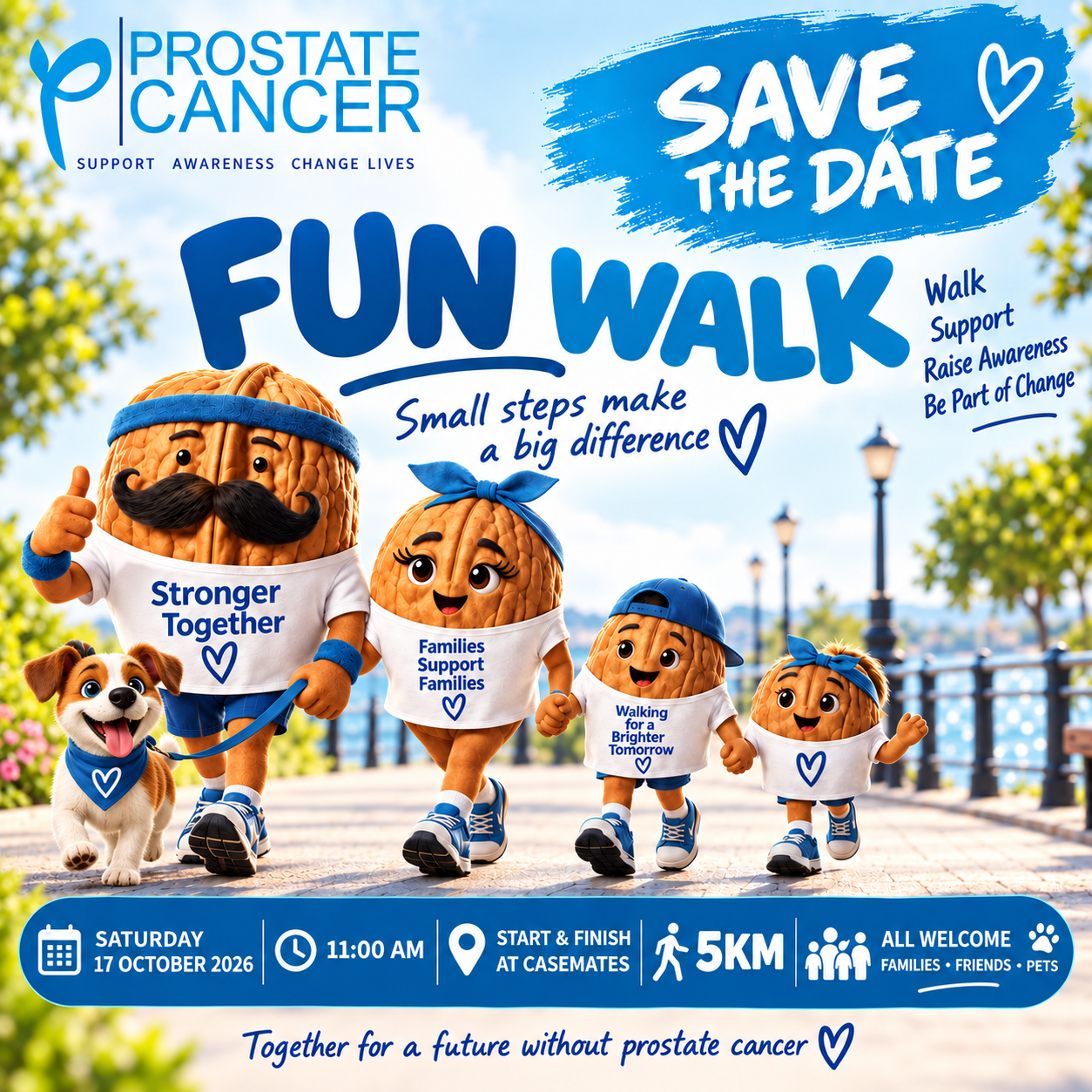 Walnut Fun Walk 2026 Prostate Cancer Gibraltar – Saturday 17 October at 11am